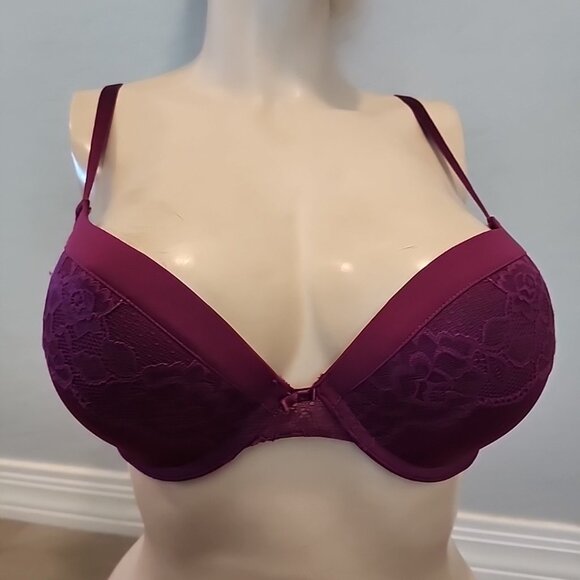 Maidenform Bra 34D Red Underwire Padded Push Up SE5757 - Picture 1 of 5